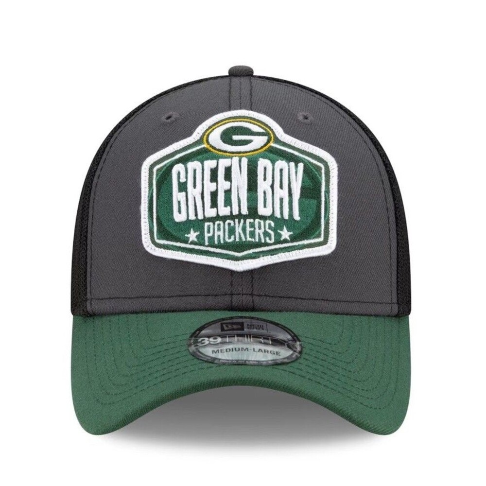 New Era Green Bay Packers 39THIRTY NFL Cap Medium-Large Black Green Gray